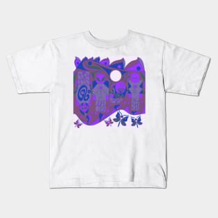 brick mandala pattern from alien space ecopop Kids T-Shirt
